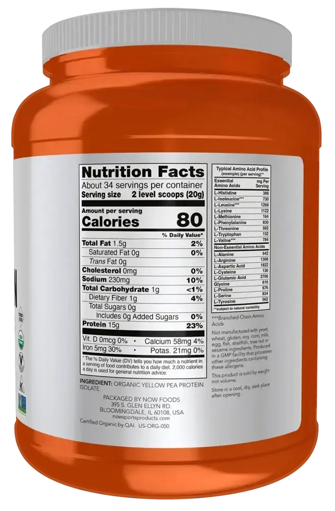 Product image for Organic Pea Protein.