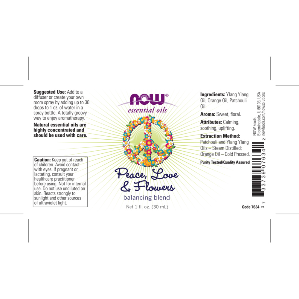 Product image for Peace Love &amp; Flowers Oil Blend.