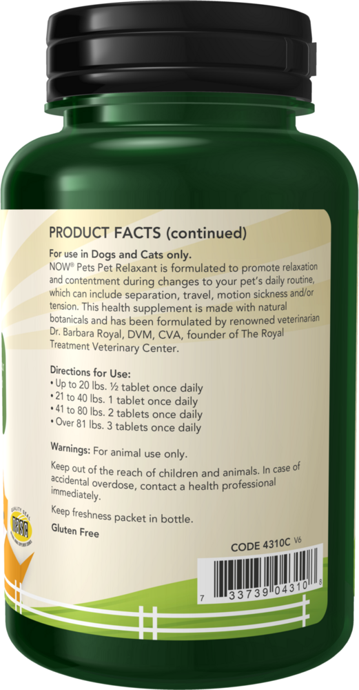 Product image for Pet Relaxant for Dogs and Cats.