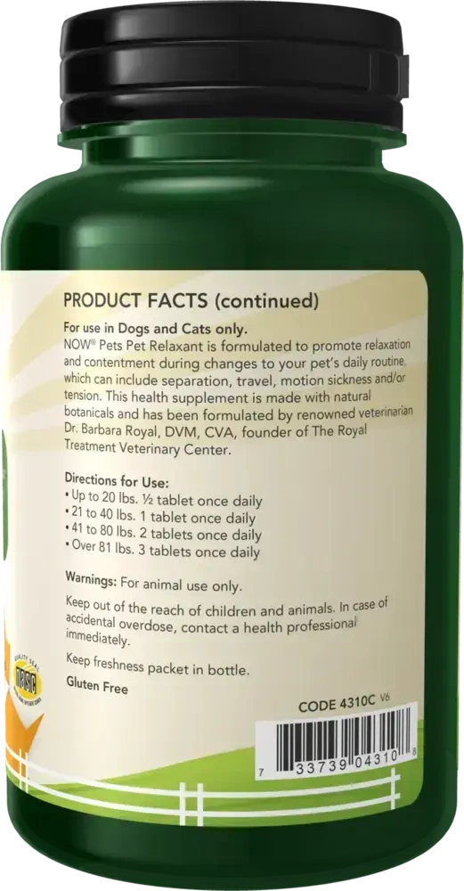 Product image for Pet Relaxant for Dogs and Cats.
