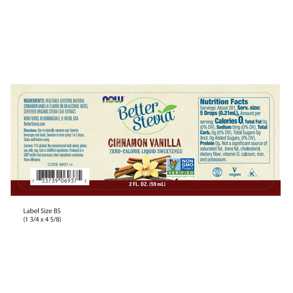 Product image for Better Stevia Cinn-Vanilla.