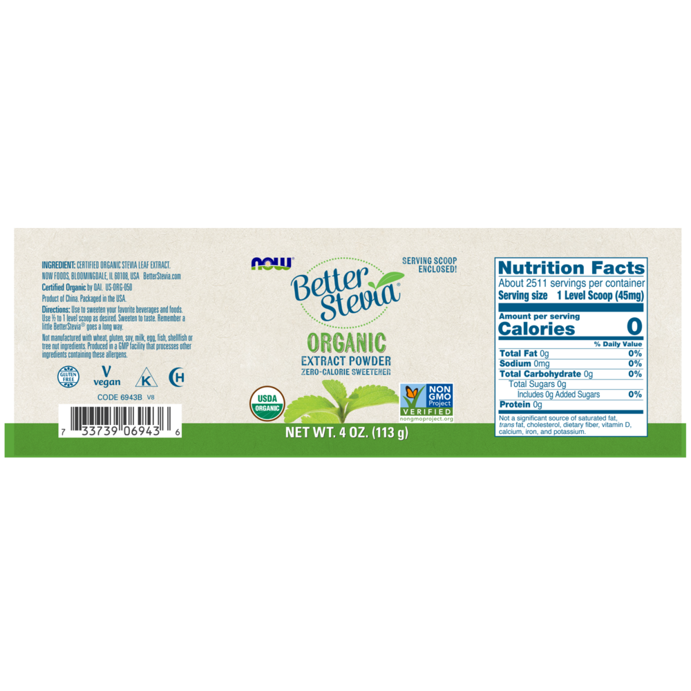 Product image for Better Stevia Powder Organic.