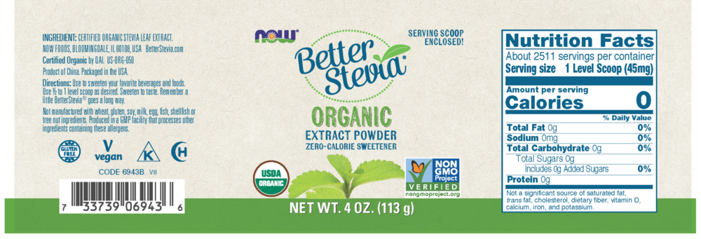 Product image for Better Stevia Powder Organic.