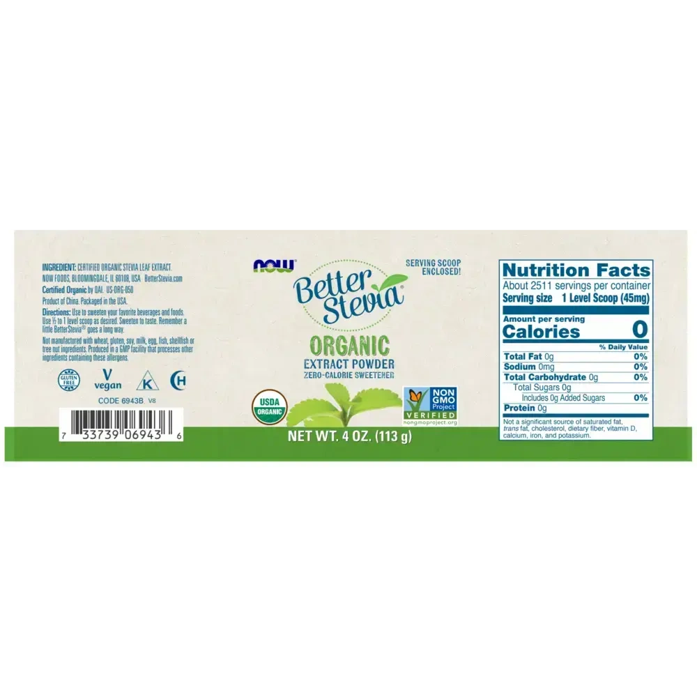 Product image for Better Stevia Powder Organic.