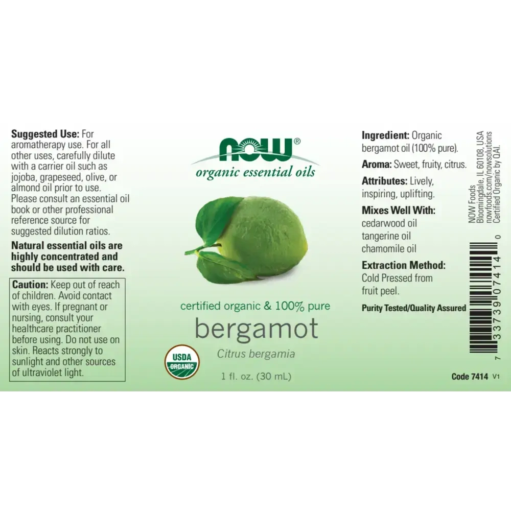Product image for Bergamot Oil, Organic.