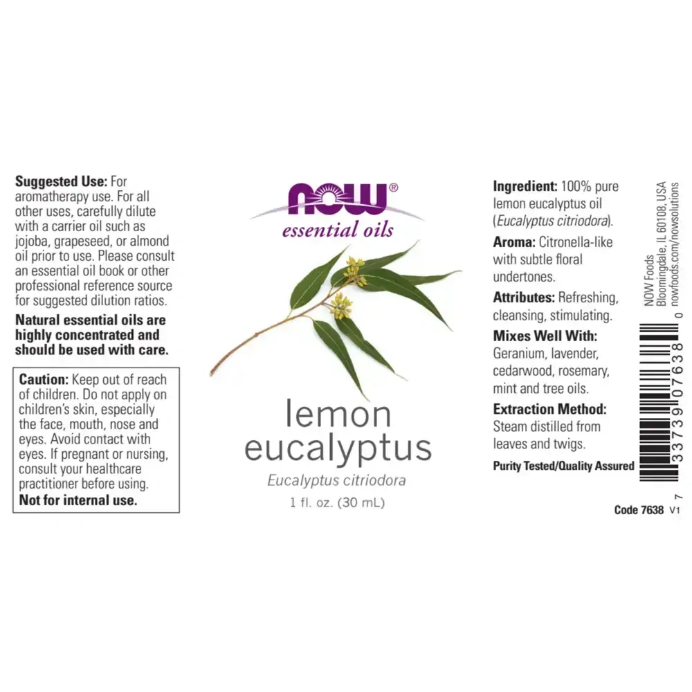 Product image for Lemon Eucalyptus (citridora) Oil.