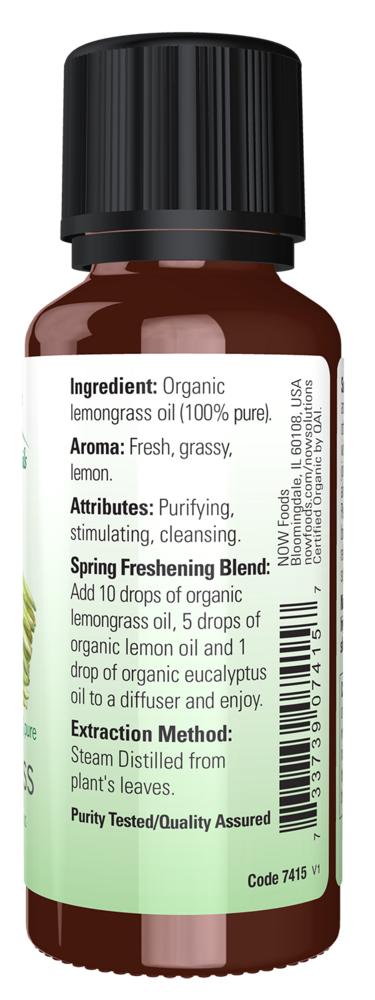 Product image for Lemongrass Oil Organic.