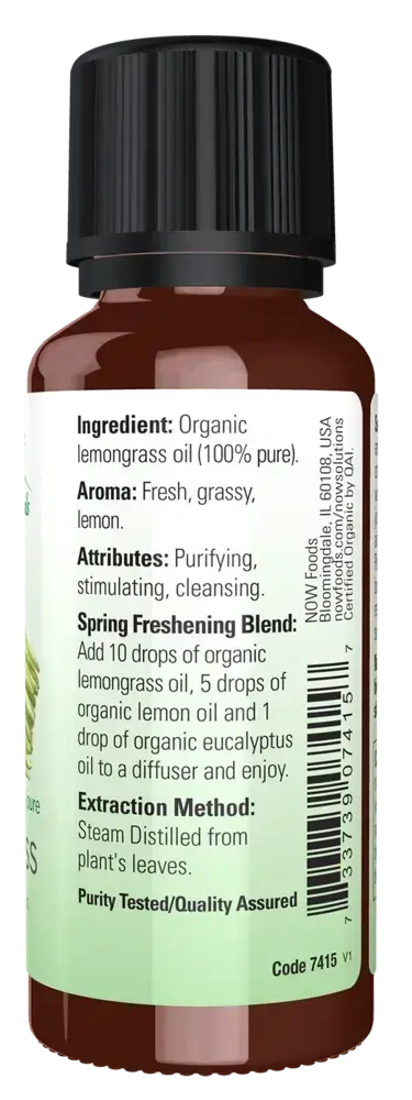Product image for Lemongrass Oil Organic.