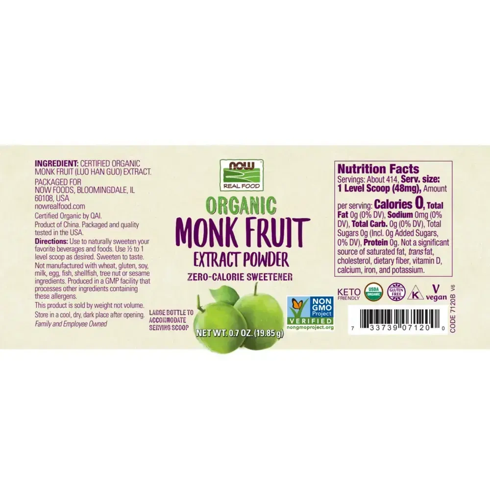 Product image for Monk Fruit Extract Powder Organic.