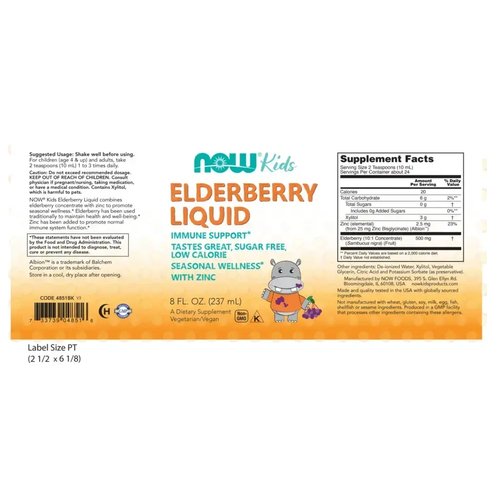 Product image for Elderberry Liquid for Kids.