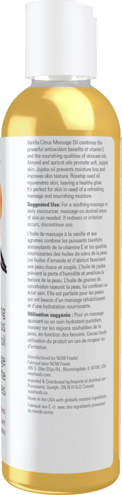 Product image for Vanilla Citrus Massage Oil.