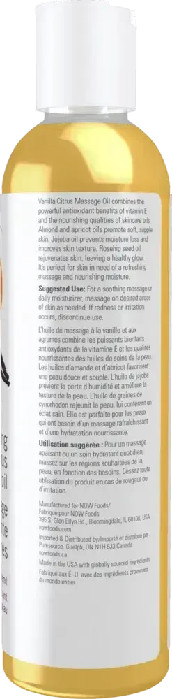 Product image for Vanilla Citrus Massage Oil.