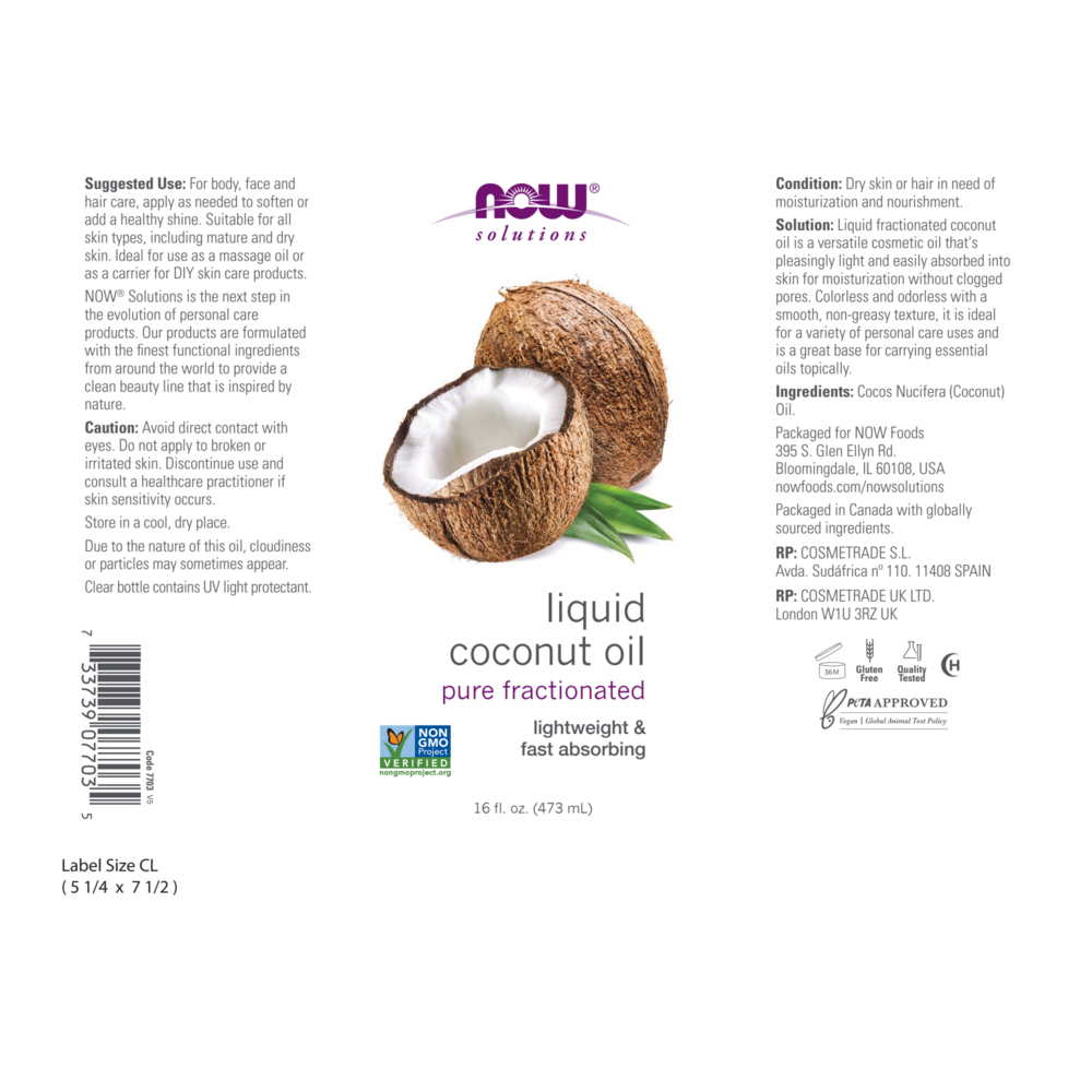 Product image for Liquid Coconut Oil.