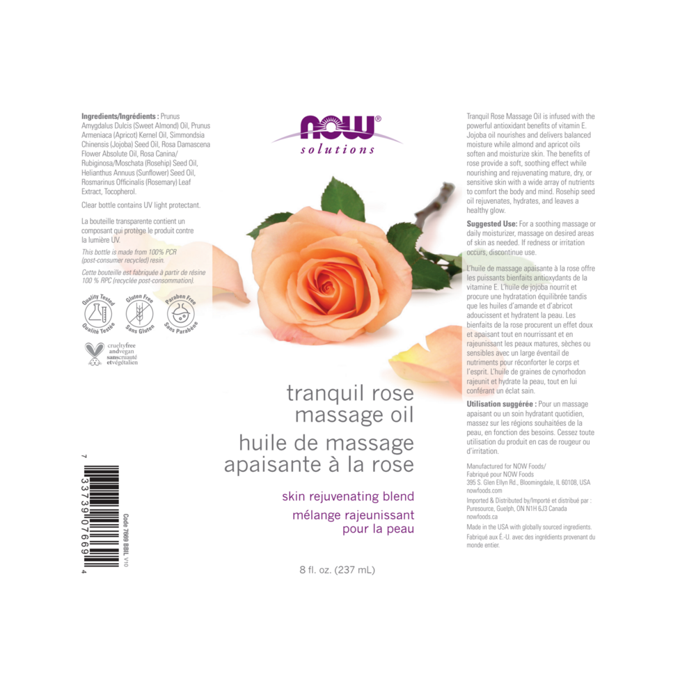Product image for Tranquil Rose Massage Oil.