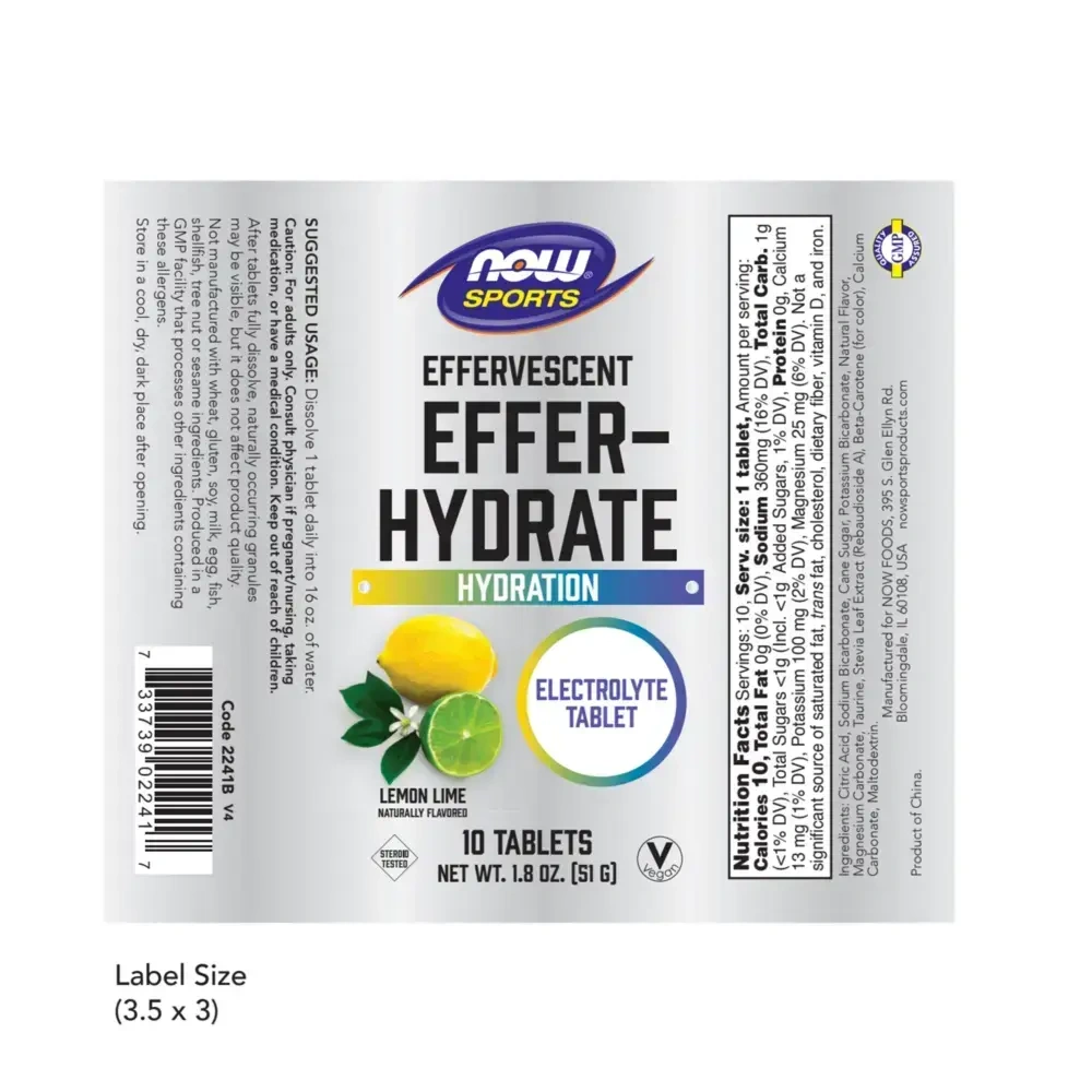 Product image for Effer-Hydrate Effervescent Lemon Lime.
