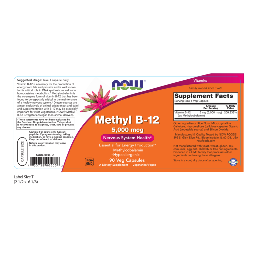 Product image for Methyl B-12 5000mcg.