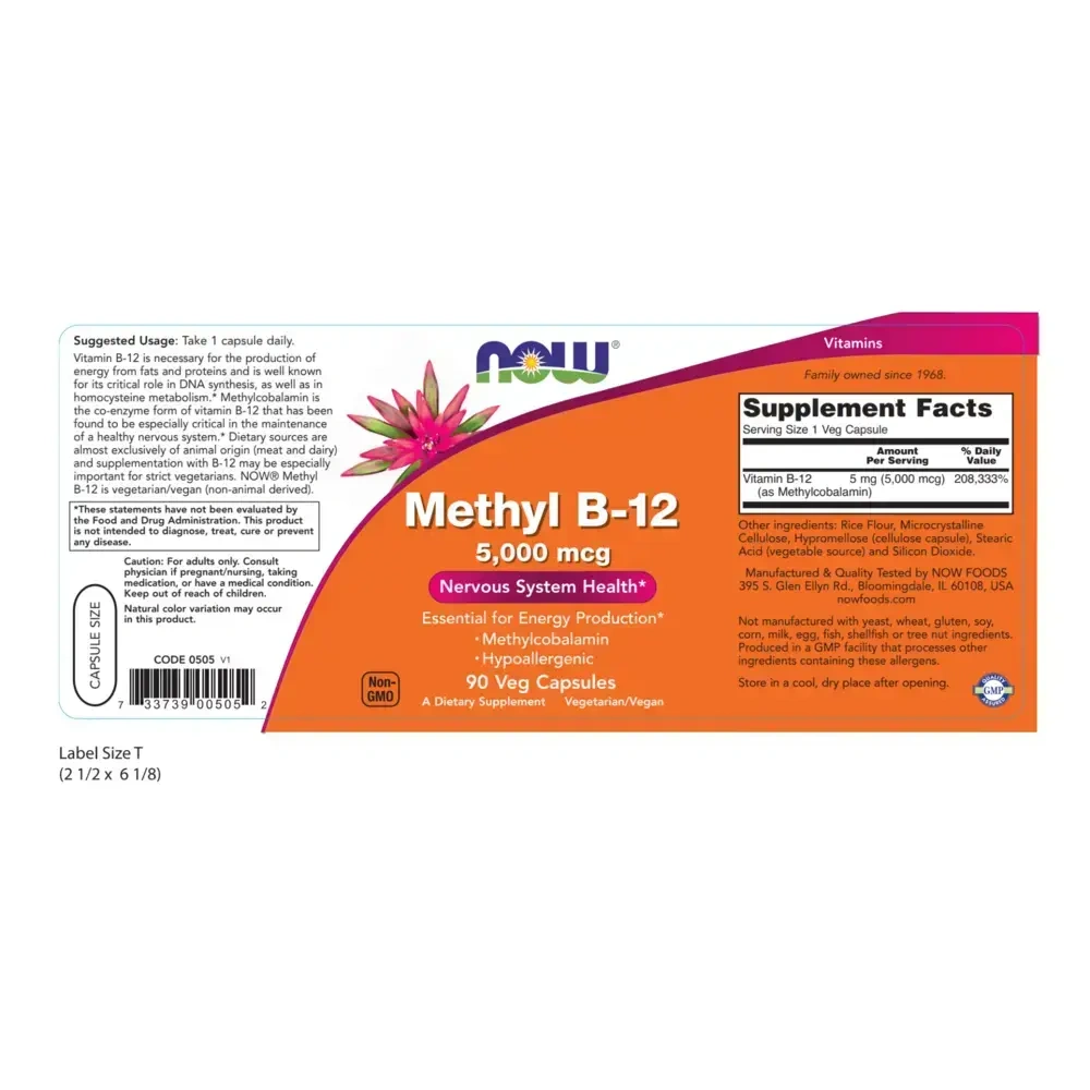 Product image for Methyl B-12 5000mcg.