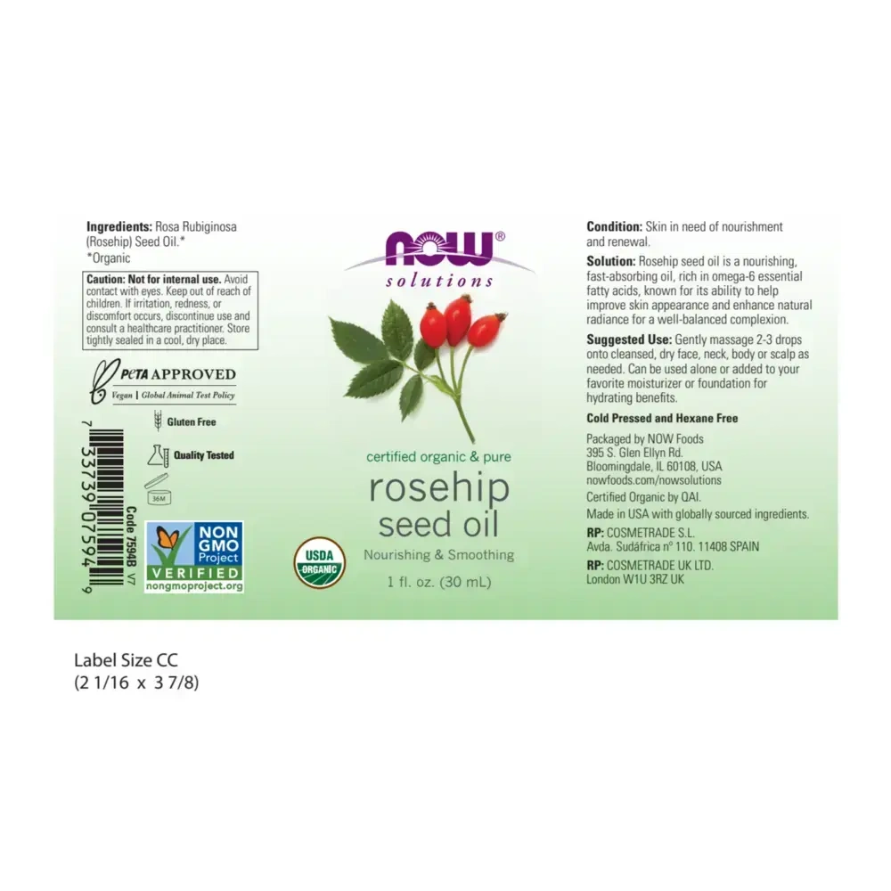 Product image for Organic Rose Hip Seed Oil.