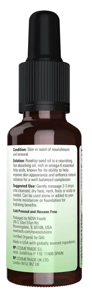 Product image for Organic Rose Hip Seed Oil.