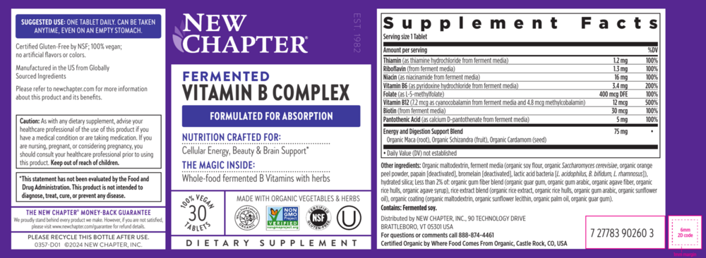 Product image for Fermented Vitamin B Complex.