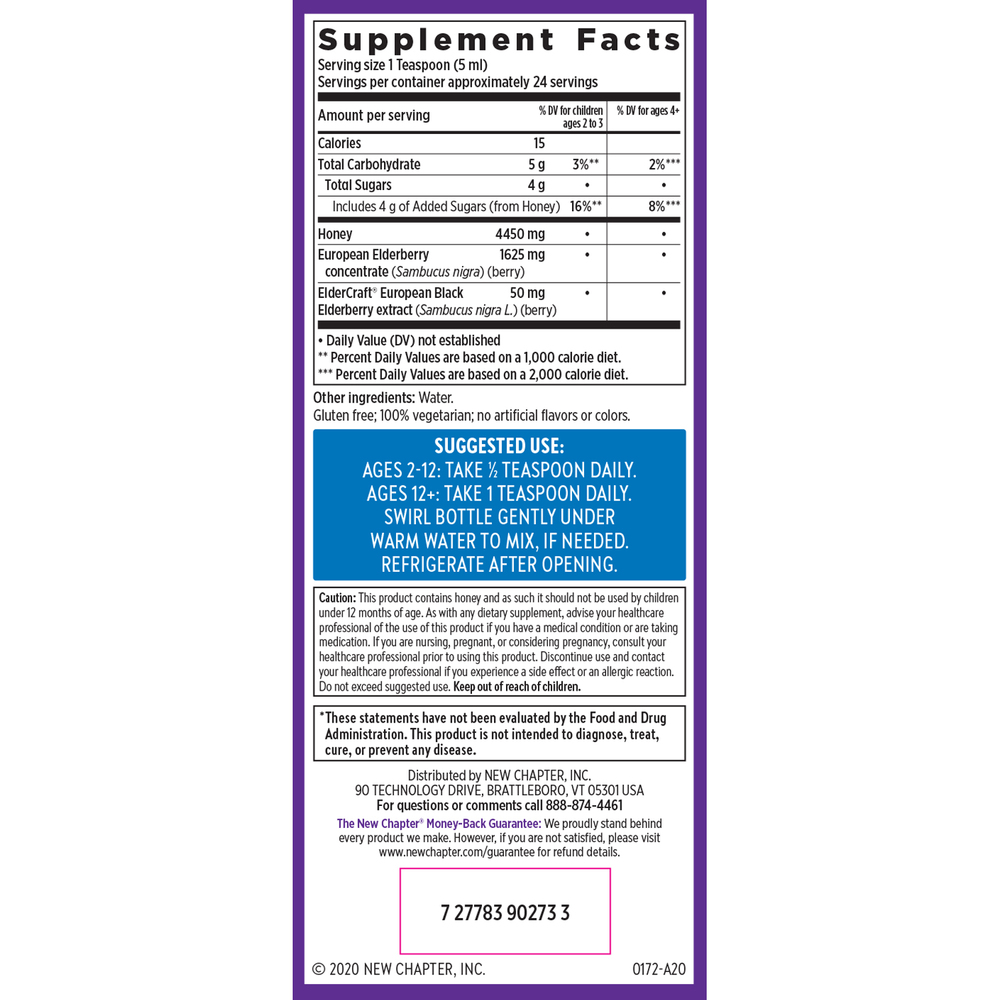 Product image for Elderberry Syrup.