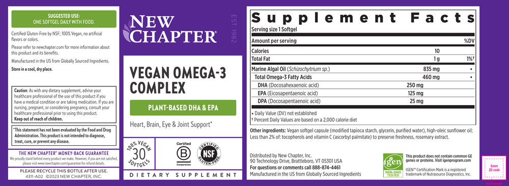 Product image for Vegan Omega 3 Complex.