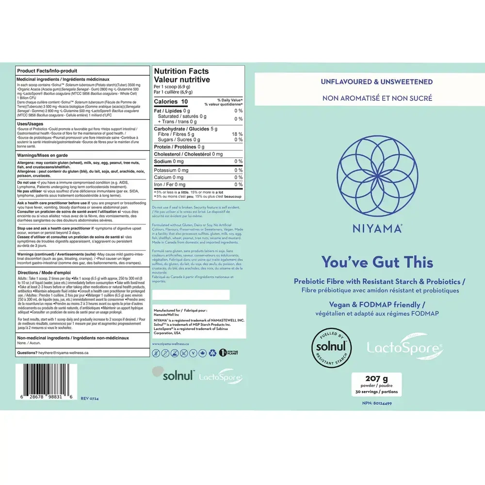Product image for You've Gut This Prebiotic Fibre with Resistant Starch &amp; Probiotics.
