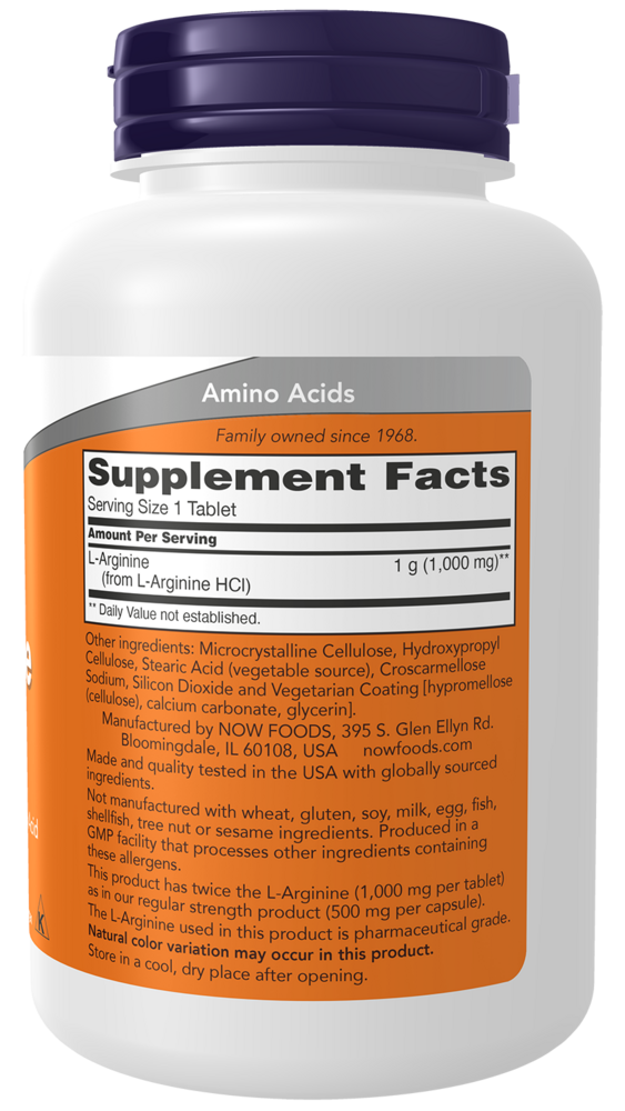 Product image for L-Arginine 1000mg.