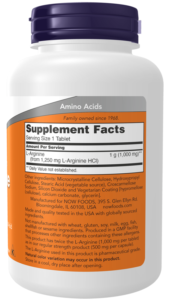 Product image for L-Arginine 1000mg.