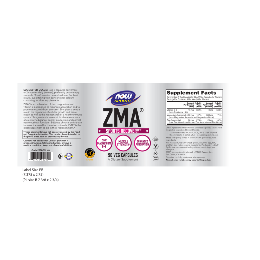 Product image for ZMA 800mg.
