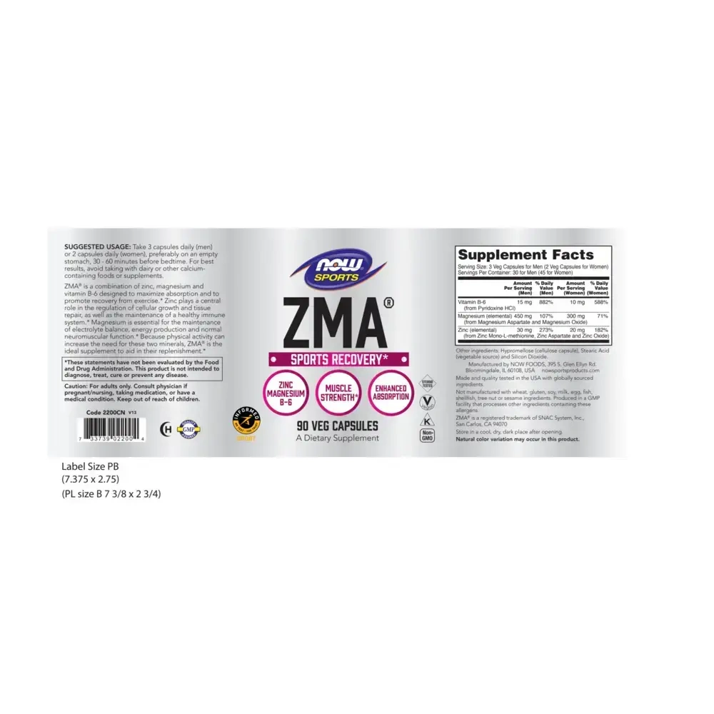 Product image for ZMA 800mg.