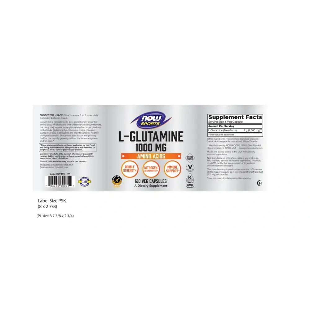 Product image for L-Glutamine 1000mg.