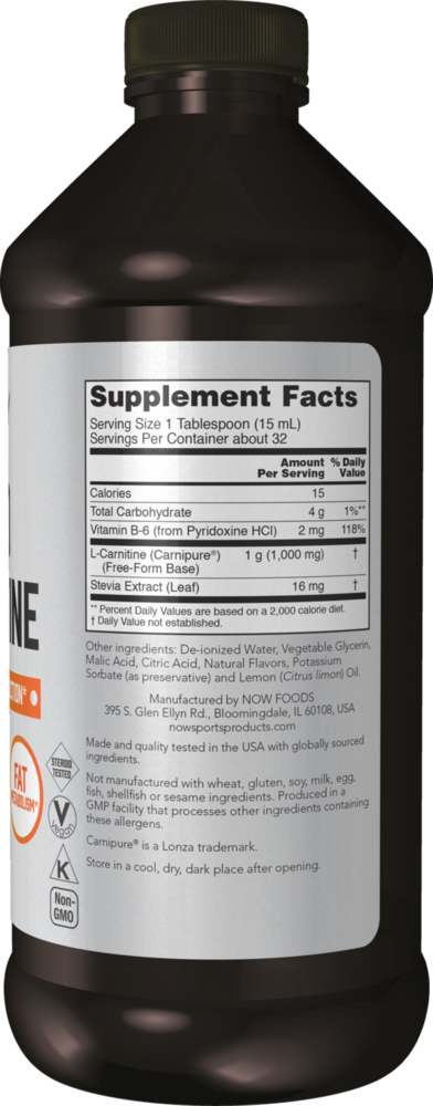 Product image for L-Carnitine Liquid Citrus Flavor 1000mg.