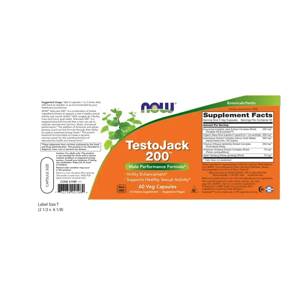Product image for Testo Jack 200 Extra Strength.