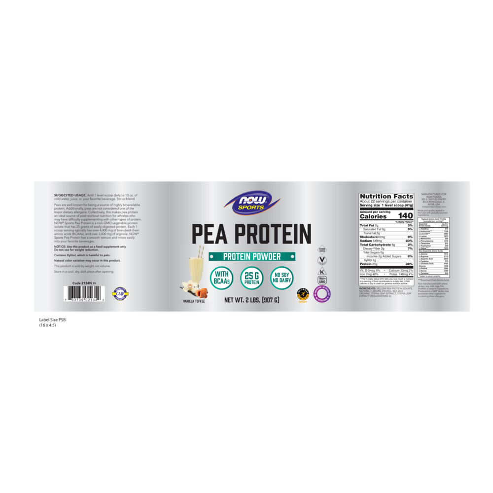Product image for Pea Protein Vanilla Toffee.
