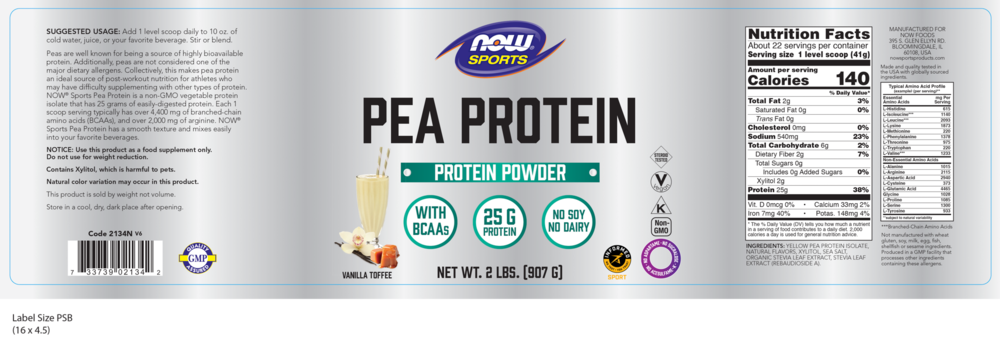 Product image for Pea Protein Vanilla Toffee.