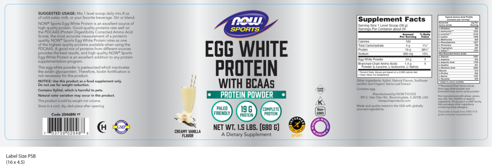 Product image for Eggwhite Protein Vanilla Creme.