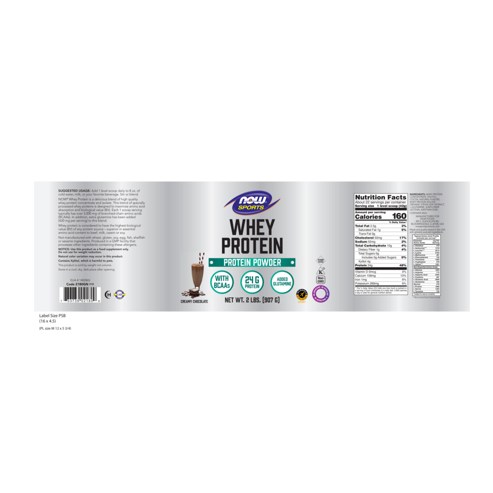 Product image for Whey Protein Creamy Chocolate Powder.
