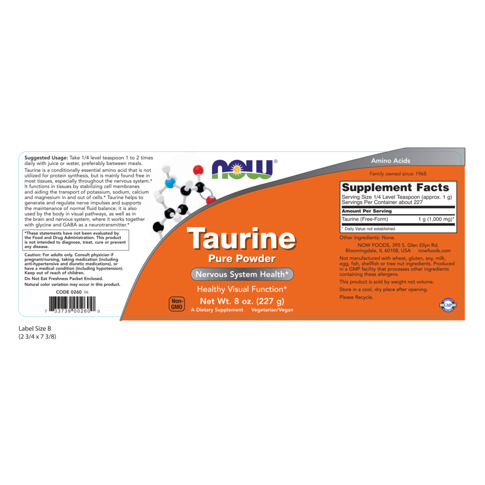 Product image for Taurine Powder.