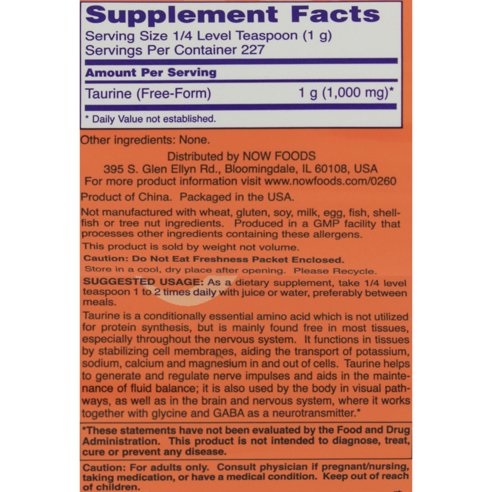 Product image for Taurine Powder.