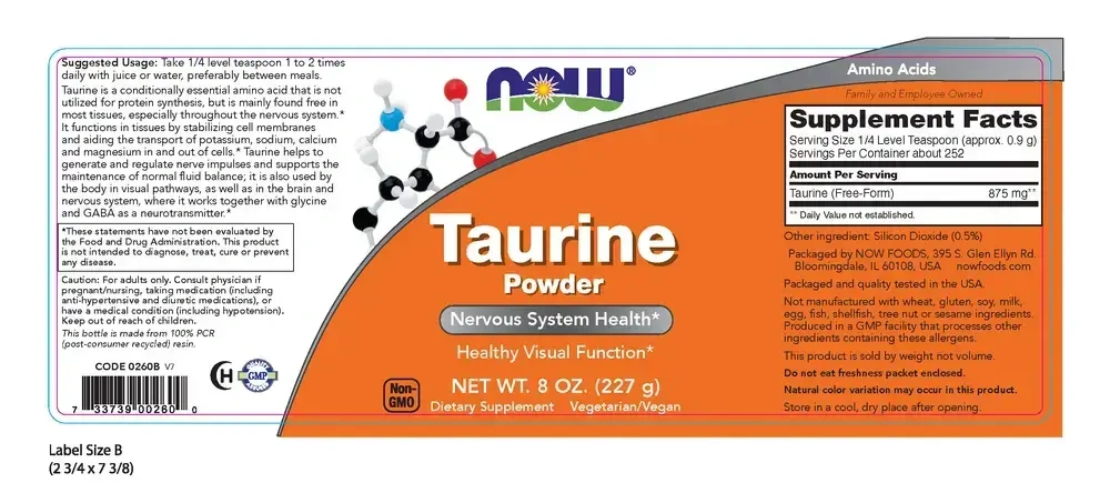 Product image for Taurine Powder.
