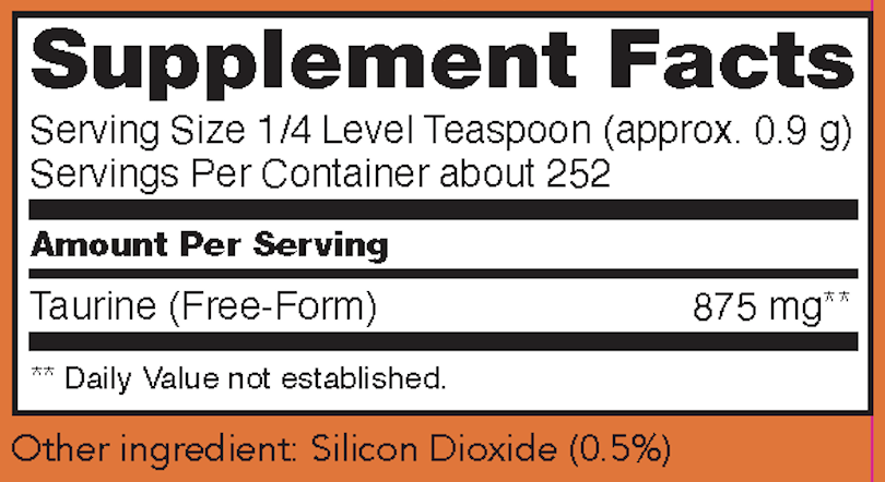 Product image for Taurine Powder.