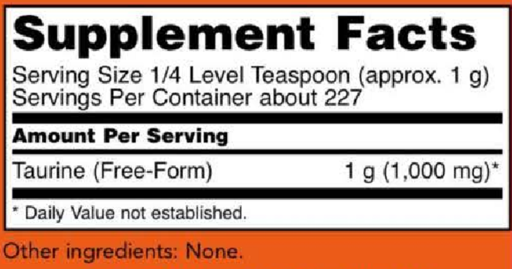 Product image for Taurine Powder.