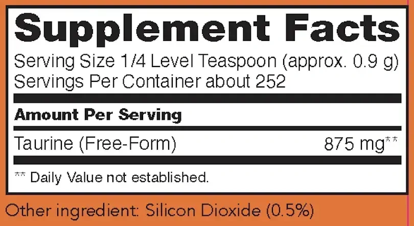 Product image for Taurine Powder.