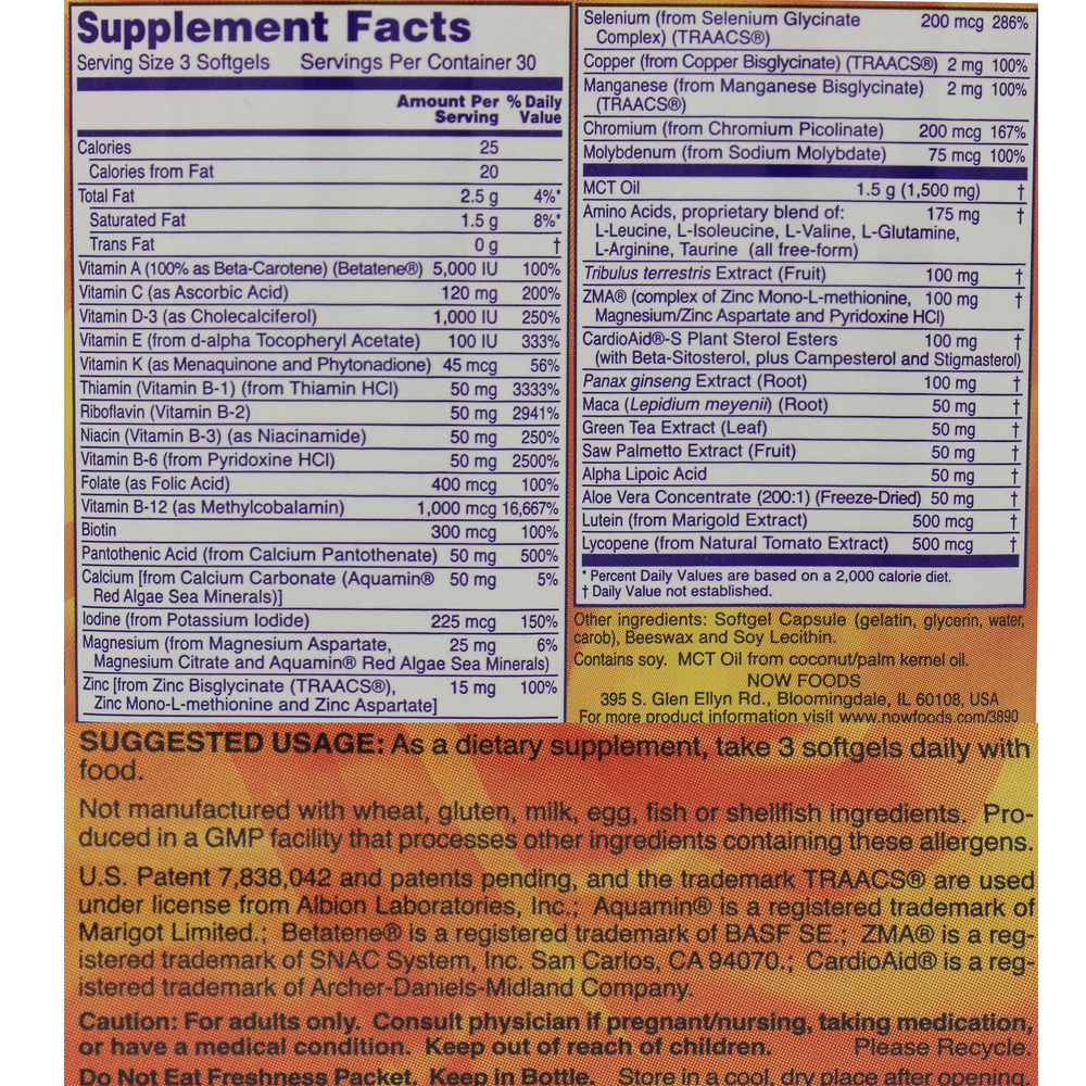 Product image for Mens Extreme Sports Multivitamin.