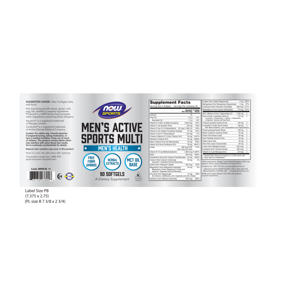 Product image for Mens Extreme Sports Multivitamin.