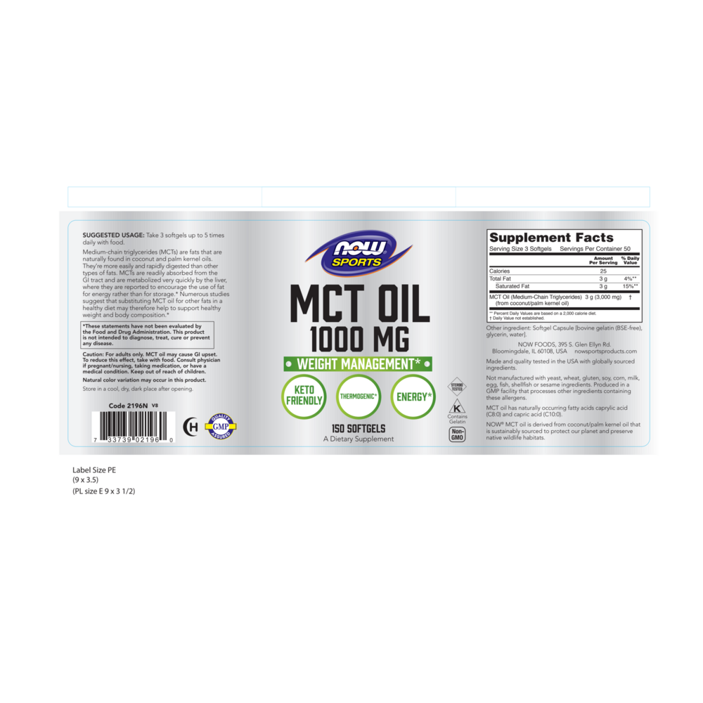 Product image for MCT Oil 1000mg.