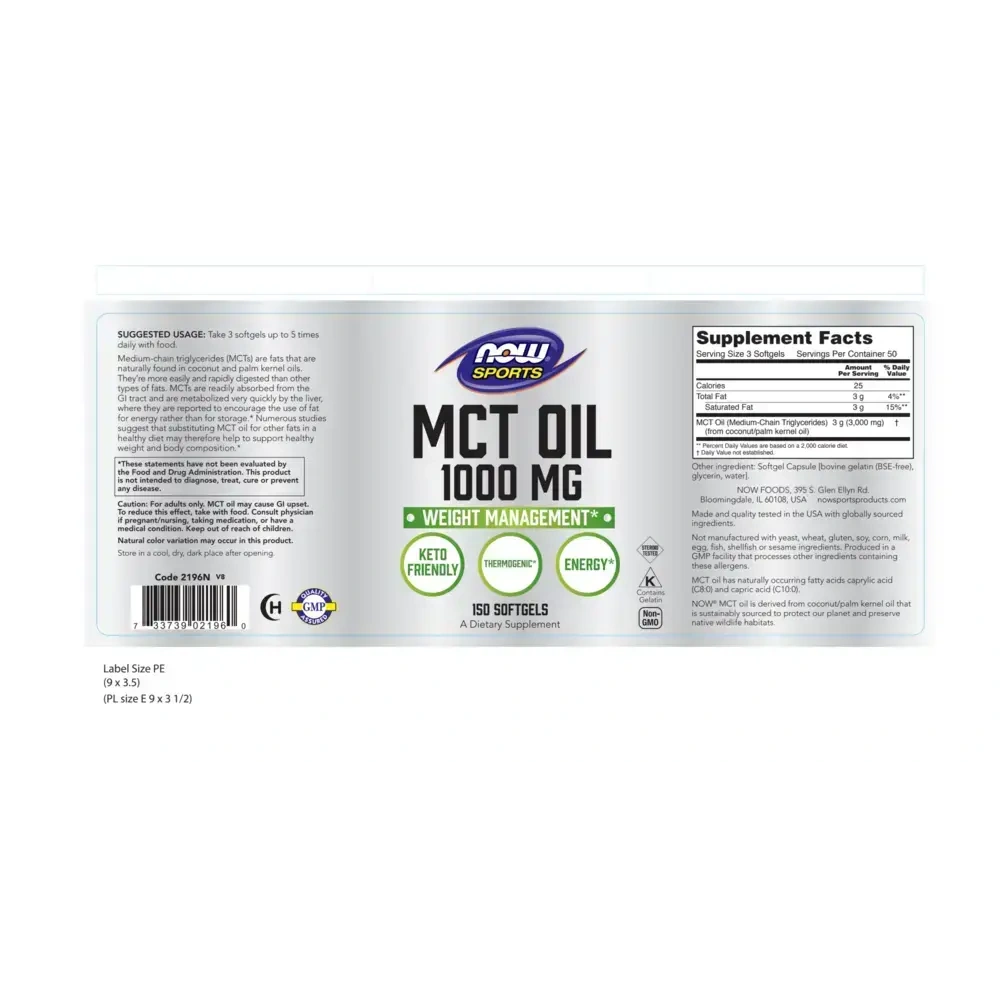 Product image for MCT Oil 1000mg.