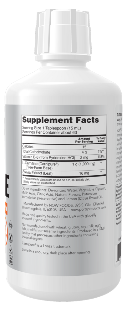 Product image for L-Carnitine Liquid Citrus Flavor 1000mg.