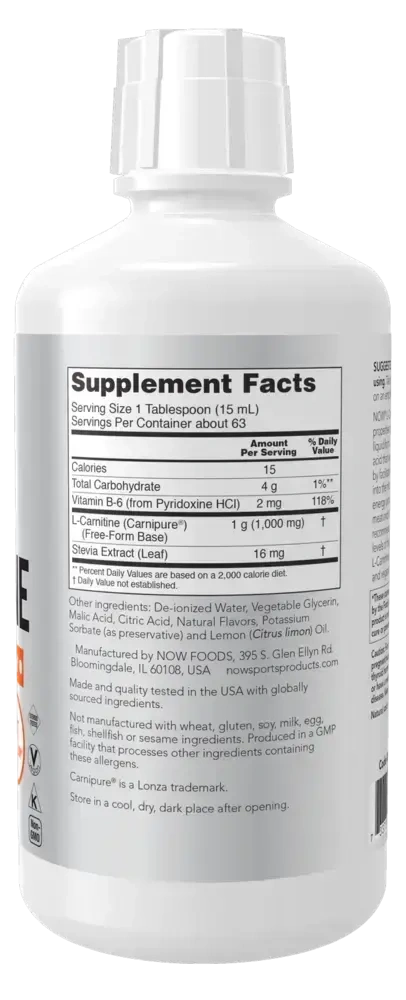 Product image for L-Carnitine Liquid Citrus Flavor 1000mg.